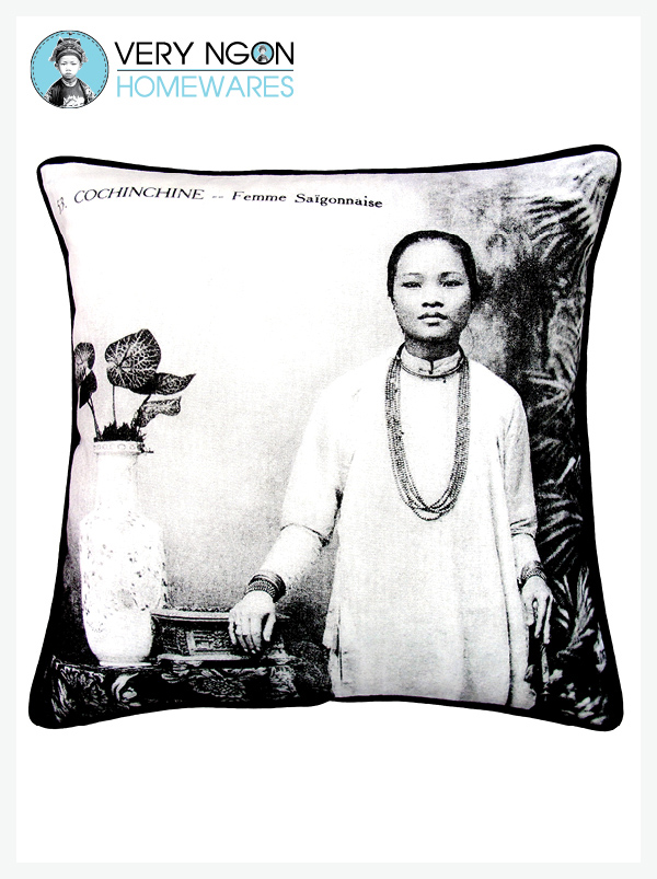 Cushion Cover - Standard w Piping - Femme Saigonnaise