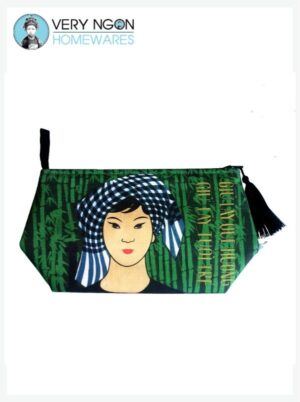 Travel pouch small - Lotus Woman - framed