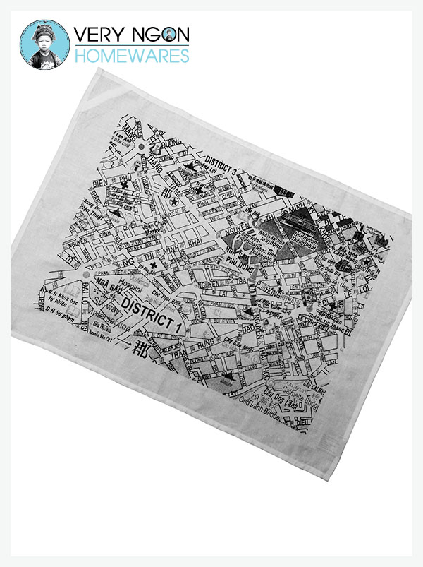 Tea towel - District 1 map