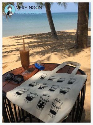 Tote bag - Coffee O'Clock on the beach