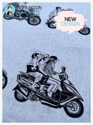 Tea towel - Vietnam Motorbikes