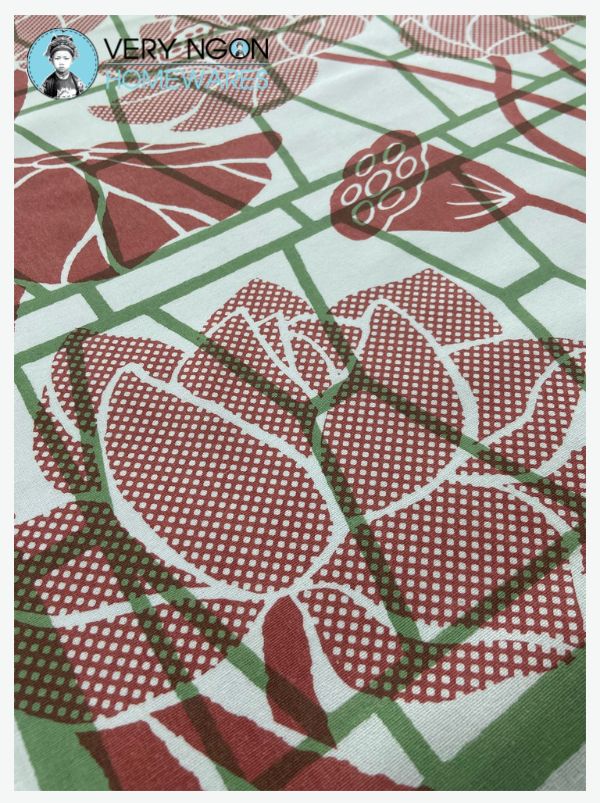 Tea towel - Lotus Blooming - detail
