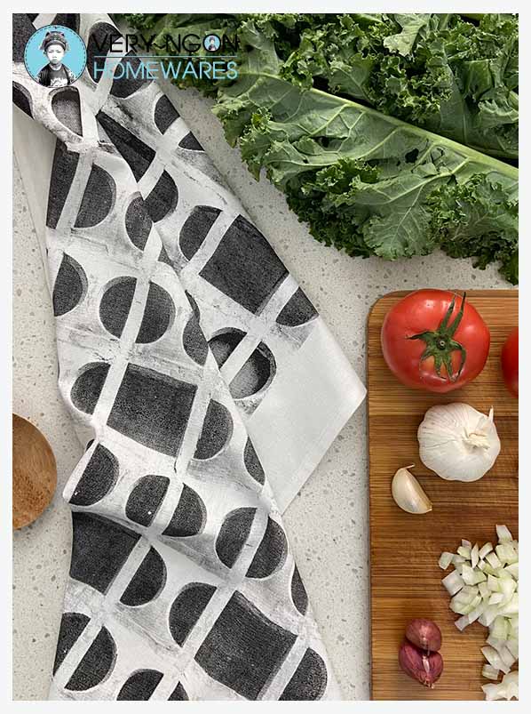 Tea towel - Brise Soleil in kitchen